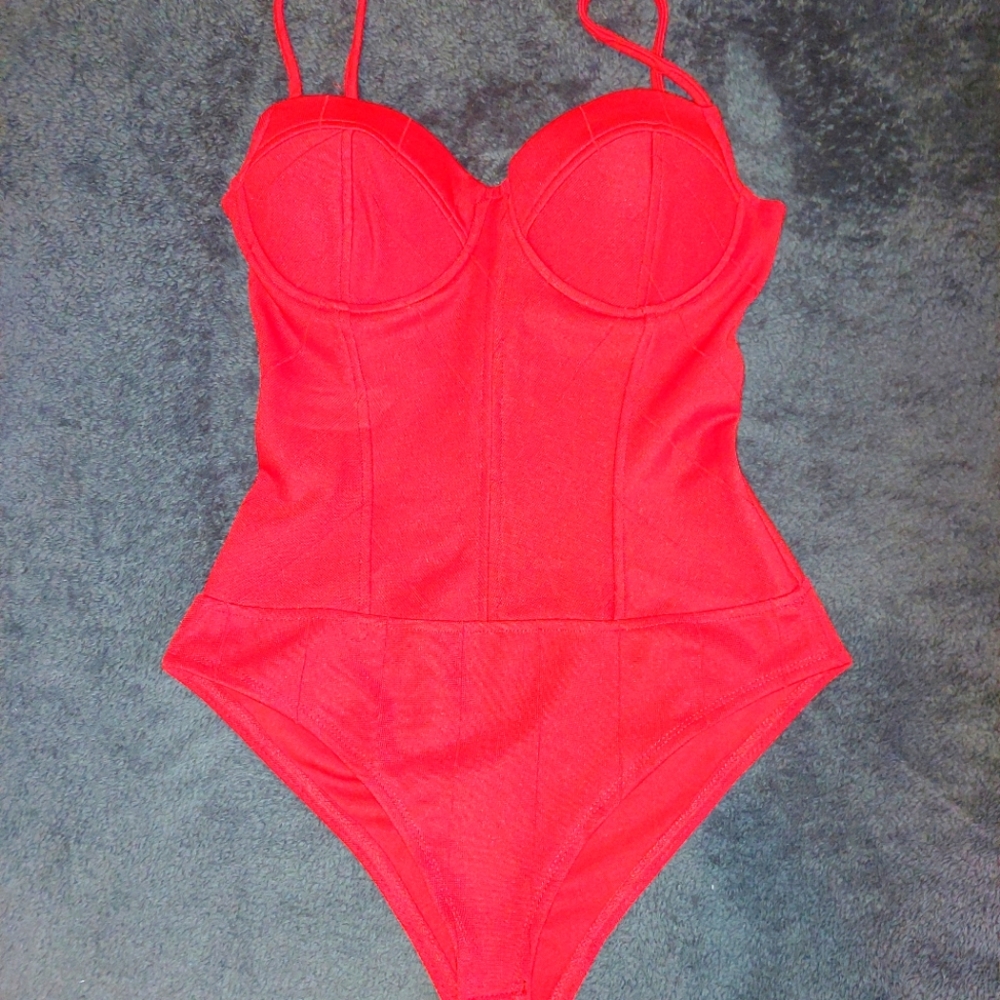 Red bodysuit Top